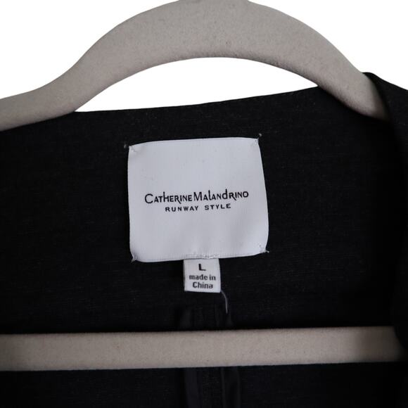 Catherine Malandrino Womens Moto Zip Jacket Size Large Heather Gray Soft Shell - Picture 3 of 8